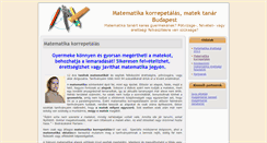 Desktop Screenshot of matematika-korrepetalas.hu